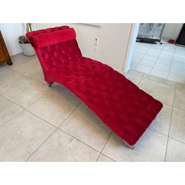 Vintage Chesterfield Chaise Lounge For Sale - Image 5 of 13