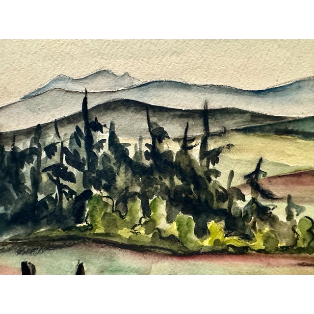 Original watercolor on paper by Henry Emil Salloch, also known as Heinz Emil Salloch, the German-born American artist and...