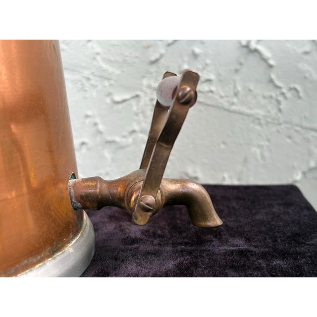 Vintage Copper Hot Water Dispenser With Working Brass Spigot and Domed Lid For Sale In Orlando - Image 6 of 12
