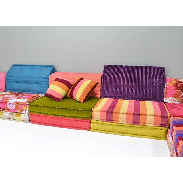 Large Mah Jong Sofa in Original Fabric attributed to Hans Hopfer for Roche Bobois, 1980s, Set of 35 For Sale - Image 10 of 18