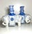 Chinoiserie Vintage Blue Canton Chinoiserie Elephant Candlesticks - a Pair For Sale - Image 3 of 7