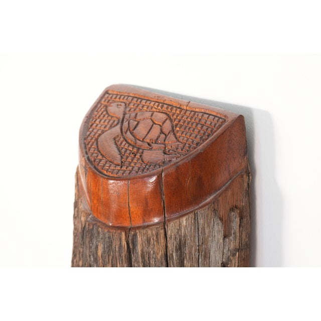 24" Heavy Solid Hand Carved Wood Hawaiian Tiki by Leo Kauai Statue Sculpture For Sale - Image 4 of 5