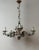 Italian Florentine Tole Flower Chandelier in Gilt Iron, 1950 For Sale - Image 14 of 18