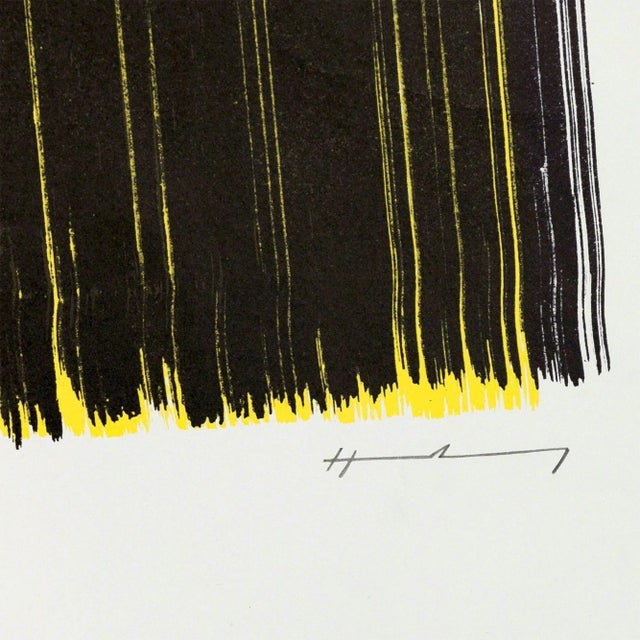 Beautiful Lithograph after an original gouache, created by Hans Hartung in 1972 for the Munich Olympic Games. Signed on...