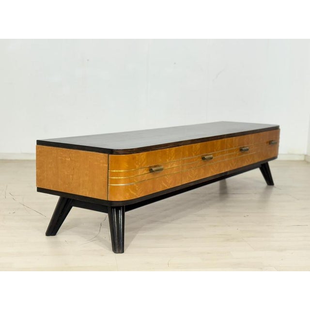 Black Mid-Century Modern Sideboard in Birch, 1960s For Sale - Image 8 of 16