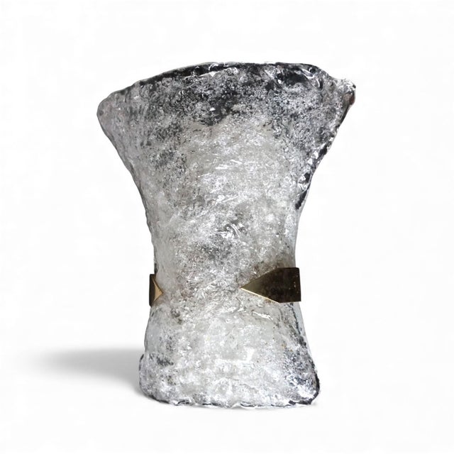 Mid-Century Modern Murano Ice Glass Wall Lamp by Egon Hillebrand for Hillebrand Lighting, 1960s For Sale - Image 3 of 11