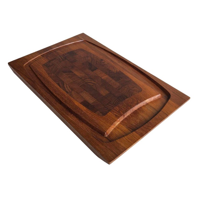 1960s Danish Teak Wood Carving/Charcuterie Board by Esa Denmark For Sale - Image 10 of 16