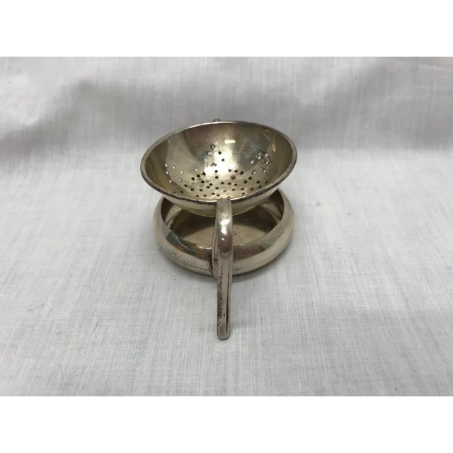Early 20th Century Vintage Sterling Silver Tea Strainer a Pair Chairish