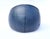 Blue Vintage Ligne Roset Leather Moroccan Ottoman Swivel Arm Chair For Sale - Image 8 of 10
