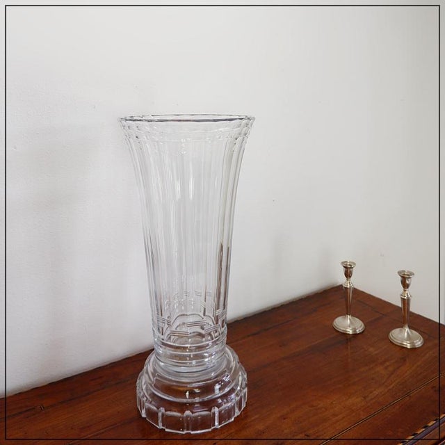 Queensland Clear Crystal Vase from Val Saint Lambert For Sale - Image 8 of 12