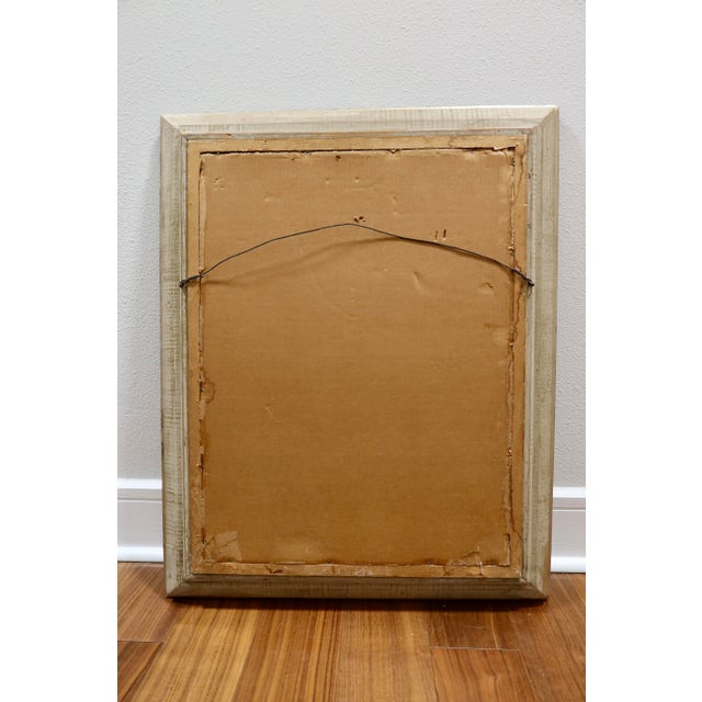 Textile Large Framed Vintage Floral Still Life Oil Painting on Canvas For Sale - Image 7 of 7