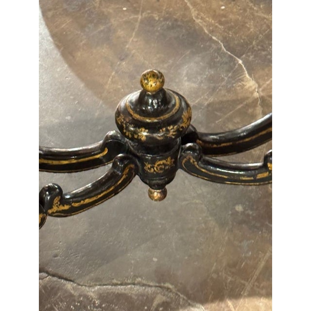 Wood 19th Century English Regency Style Hand Painted Chinoiserie Consoles For Sale - Image 7 of 10