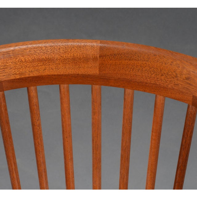 1960s Fully Restored Mahogany King of Diamonds Chairs by Børge Mogensen for Søborg Møbelfabrik, 1940s, Set of 2 For Sale - Image 5 of 9