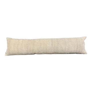 Turkish Hemp Pillow Cushion Natural Beige Cushion Cover 12"x46" For Sale