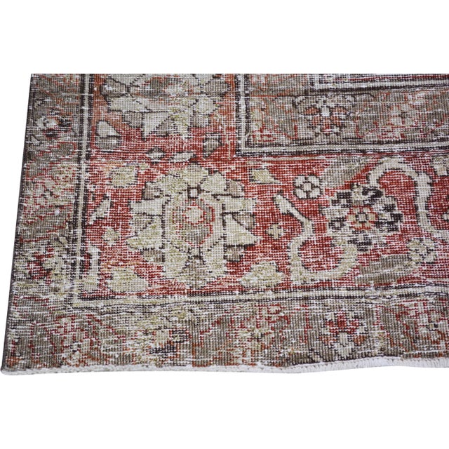 1950s Vintage Persian Hand-Knotted Wool Rug, 8'7"x11'8" For Sale - Image 5 of 6