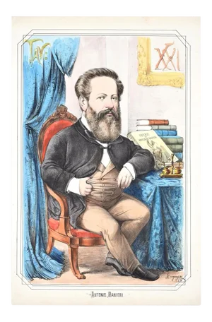 Antonio Ranieri - Lithograph by A. Maganaro - 1872 1872