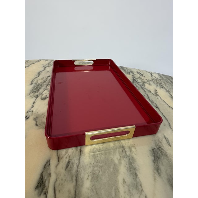Enameled Metal and Brass Trays from MB Italia, 1960s, Set of 3 For Sale - Image 11 of 15