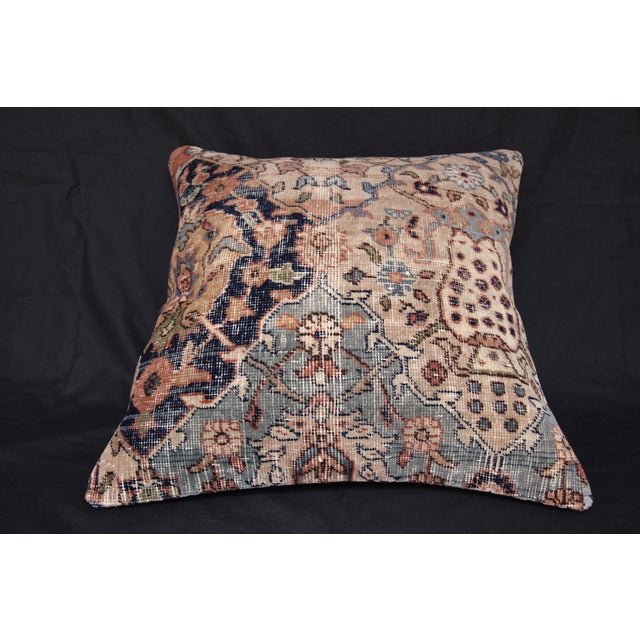 Handwoven Turkish Throw Rug Pillow Cushion Cover -20'' X 20'' For Sale - Image 9 of 10