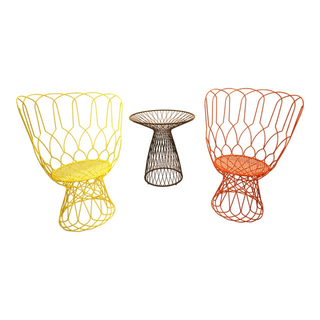 Emu Re-Trouve Arm Chairs and Table by Patricia Urquiola For Sale