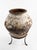 1930s Greek Terracotta Olive Oil Jar on Custom Wrought Iron Stand For Sale - Image 4 of 9
