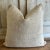 Feliz Handmade Organic Wool Pillow With Heavy Texture Brown Lines For Sale In Los Angeles - Image 6 of 7