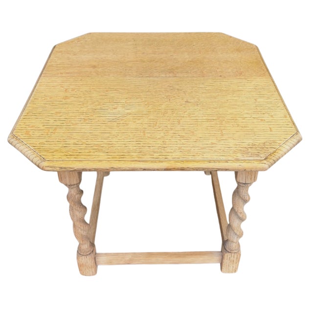 English 1900s English Bleached Oak Table For Sale - Image 3 of 4