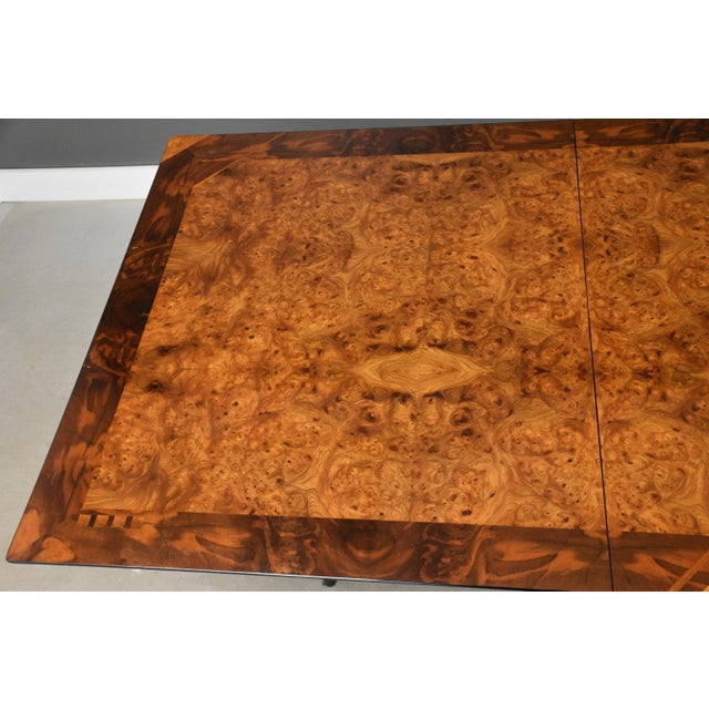 Wood 1970s Dell'Arredamento for Miniforms 94" Burl Dining Table For Sale - Image 7 of 13