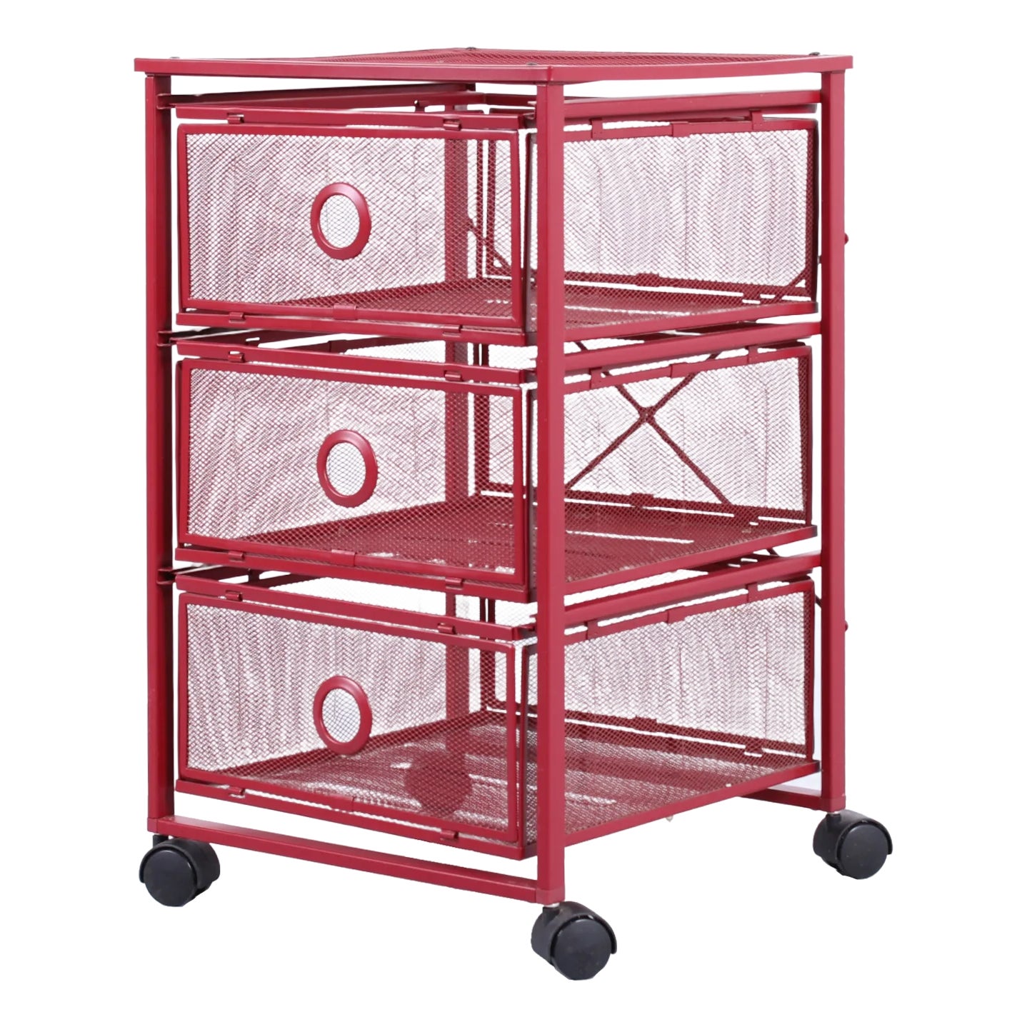 Postmodern Red Metal Storage Unit from Ikea, 1980s | Chairish