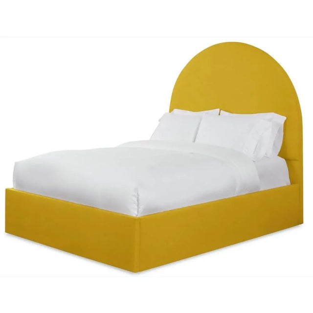 Casa Cosima Poppy California King Headboard, Golden Velvet For Sale - Image 4 of 5