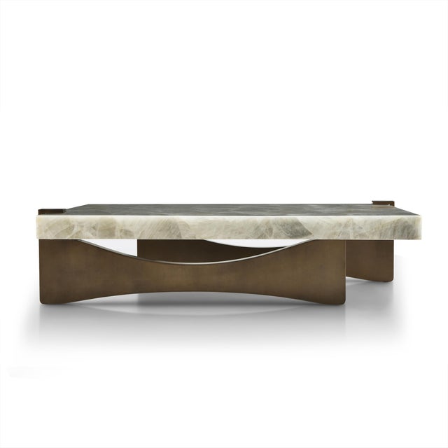 Contemporary Marble Coffee Table in the Style of DeMuro Das For Sale - Image 3 of 10