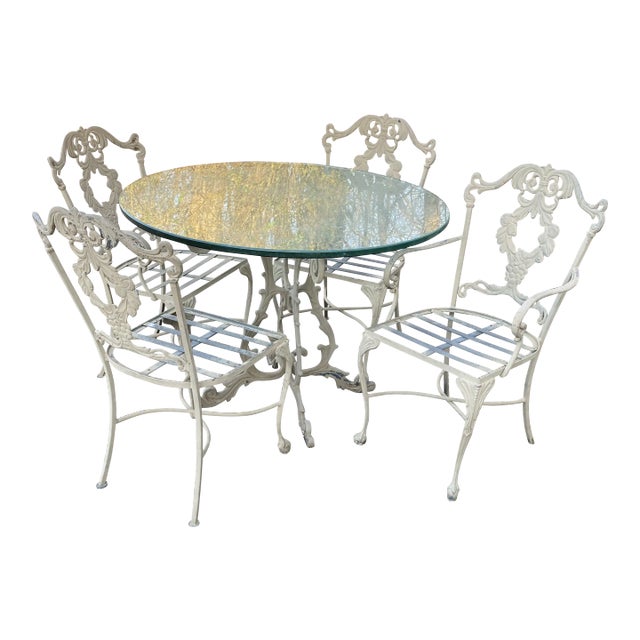 Cast Aluminum Garden Patio Set Chairish