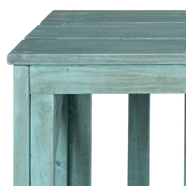 Modern Sullivan Bench in Beach House Blue For Sale - Image 3 of 4
