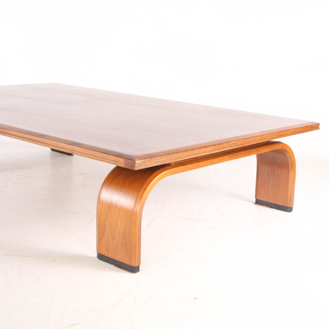 Large Japanese Coffee Table in Oak, 1970s For Sale - Image 3 of 17