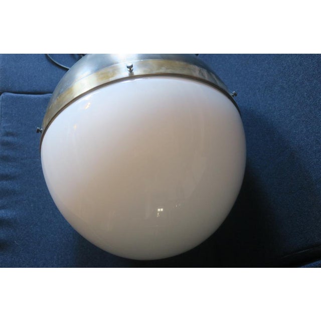 Large Hicks Pendant Light in Bronze and Glass from Thomas Obrien For Sale - Image 10 of 14