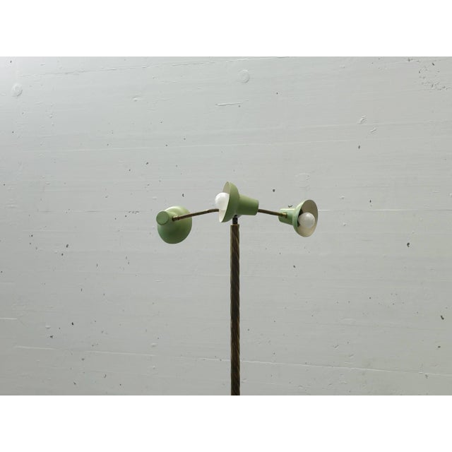 Vintage Three-Light Brass Floor Lamp, 1950s For Sale - Image 10 of 18