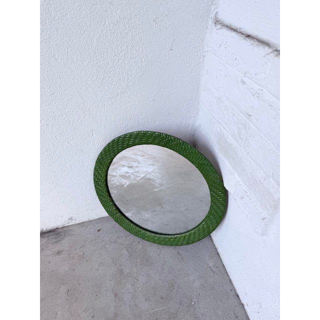 Round Wicker Mirror, 1960s For Sale - Image 12 of 18