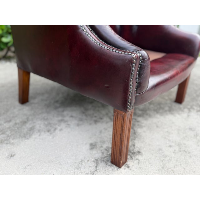 Vintage Chesterfield Club Chairs in Oxblood Leather For Sale - Image 15 of 18