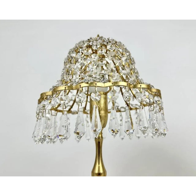 1960s Table Lamps with Lead Crystal Shades, France, 1960s, Set of 2 For Sale - Image 5 of 11