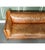Animal Skin Large Vintage Tan Leather Sofa For Sale - Image 7 of 12