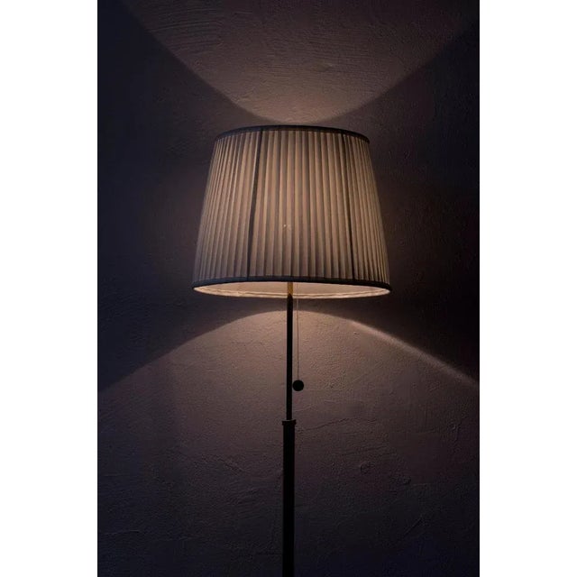 Metal Swedish Modern Brass Floor Lamp For Sale - Image 7 of 8