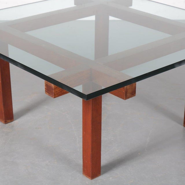 Alfred Hendrickx Square Coffee Table by Alfred Hendrickx, Belgium, 1950s For Sale - Image 4 of 7