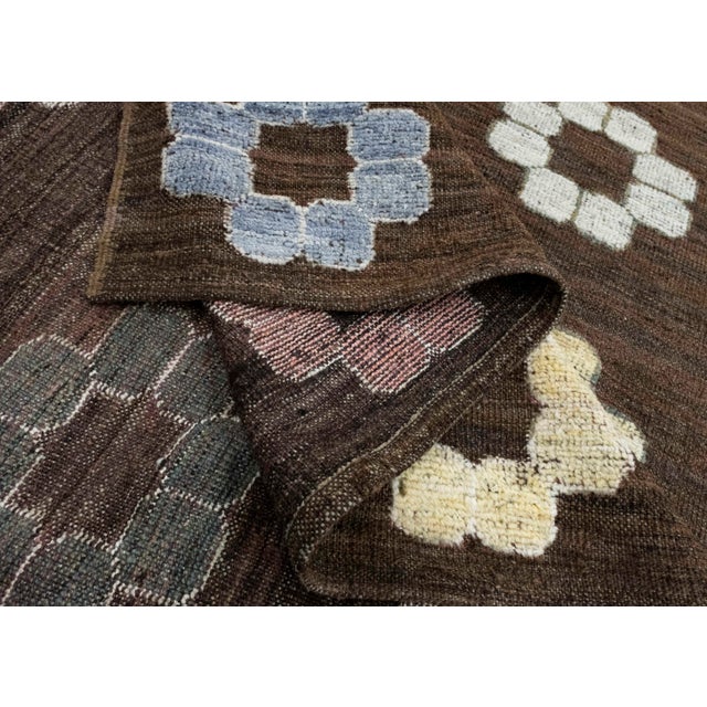 Chocolate Turkish Kilim Oriental Handmade Flatweave 9'6" x 12'9" #18661 For Sale - Image 8 of 8