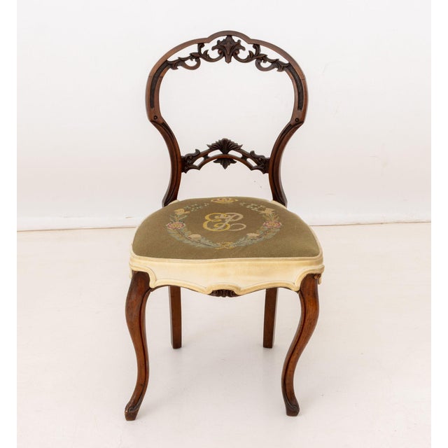 Elizabeth II Needlepoint Upholstered Chairs, 4 For Sale - Image 11 of 13