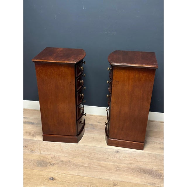 Brown Bedside Tables in Mahogany from Befos, Set of 2 For Sale - Image 8 of 11