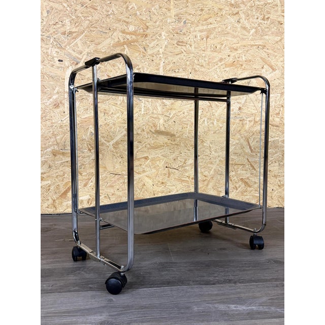 Vintage Space Age Serving Trolley in Metal and Plastic, 1970s For Sale - Image 12 of 15