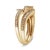 Contemporary 14K Yellow Gold Plated .925 Sterling Silver 1/3ct Cttw Multi-Diamond Bypass Vintage-Style Bridal Set Ring and Band (I-J Color, I3 Clarity) - Size 12 For Sale - Image 3 of 6