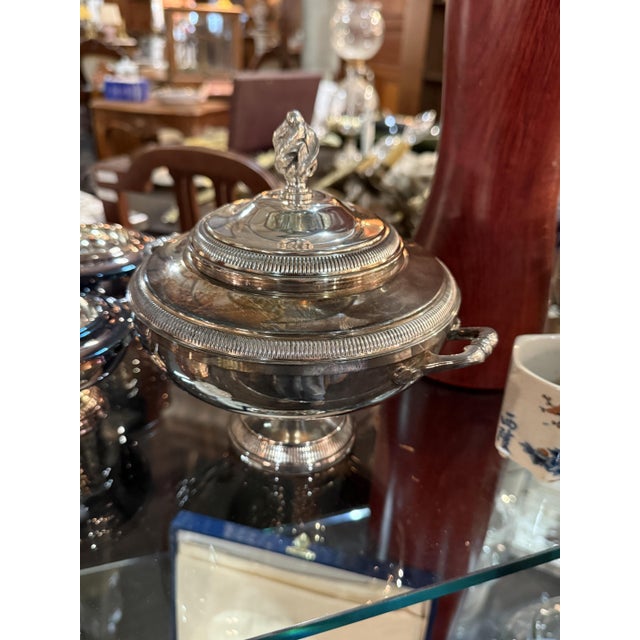 Silver-Plated Metal Caviar Server, 1920s For Sale - Image 4 of 6