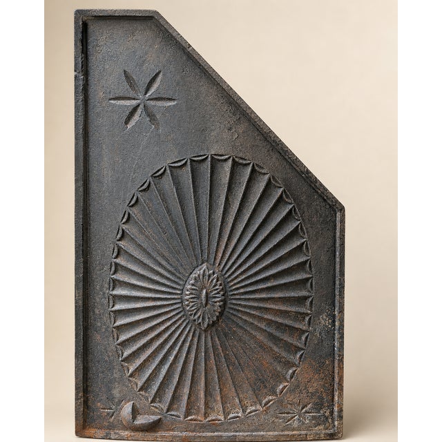 Black Antique Portland Stove Foundry No 76 Cast Iron Franklin Fireplace Georgetown DC For Sale - Image 8 of 16