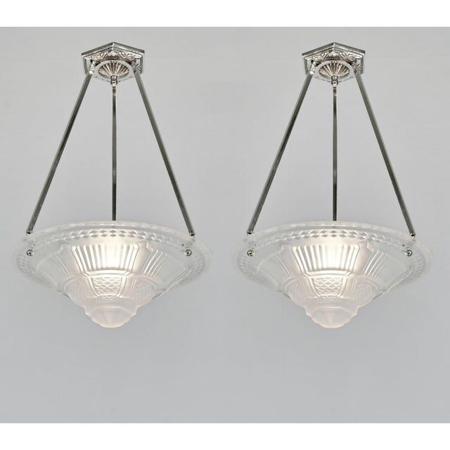 1930s French Art Deco Pendant Light by Muller Freres France For Sale - Image 10 of 10