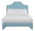 Kit Twin Bedframe, Mosaic Blue Linen For Sale